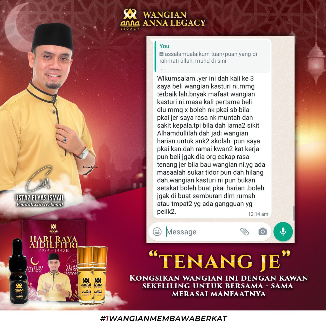 Testimoni Kasturi Kijang Tenang Je