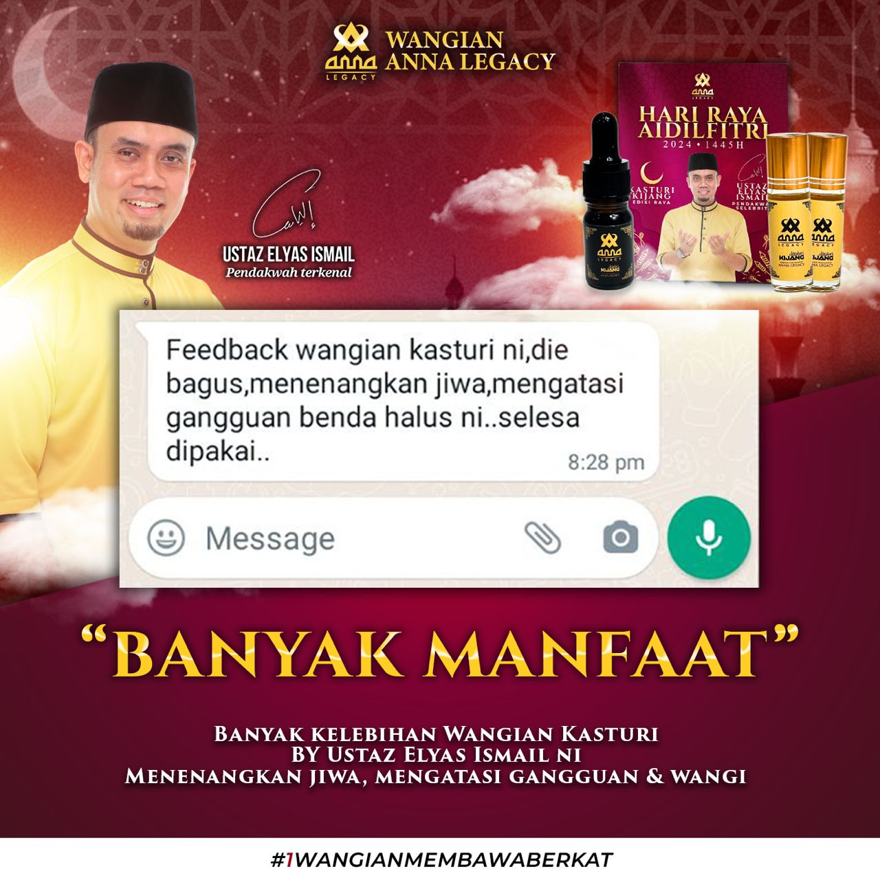 Testimoni Kasturi Kijang Banyak Manfaat