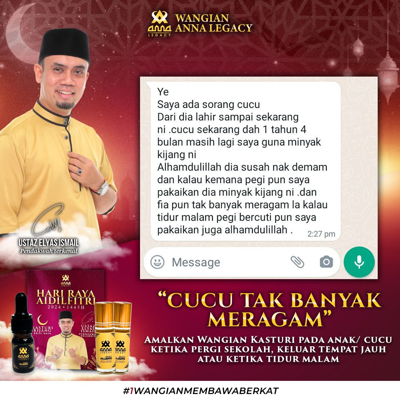 Testimoni Kasturi Kijang Cucu Tak Banyak Meragam